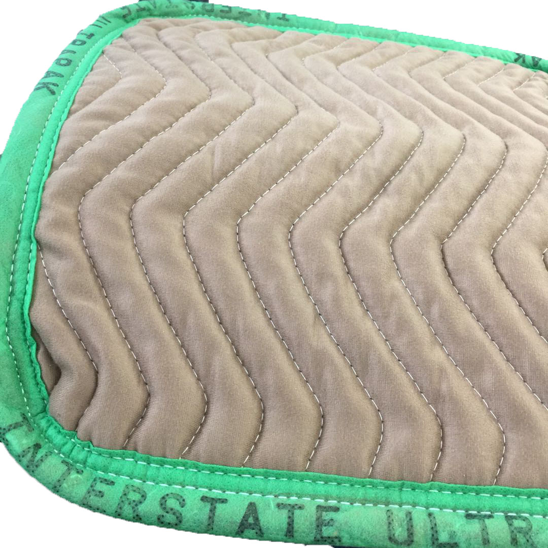 Felt quilted moving furniture pads blanket with printed binding logo